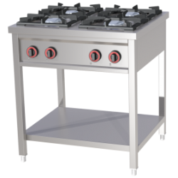 Álló gáztűzhely 4 égős